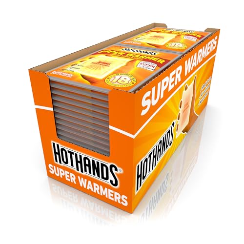 HotHands Body & Hand Super Warmers - Long Lasting Safe Natural Odorless Air Activated Warmers - Up to 18 Hours of Heat - 40 Individual Warmers