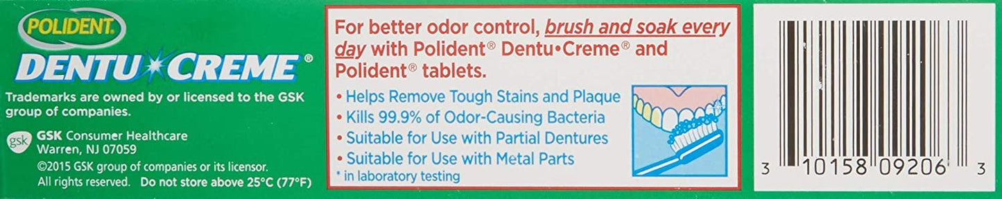 Polident Dentu Creme Denture Toothpaste, 3.9 oz