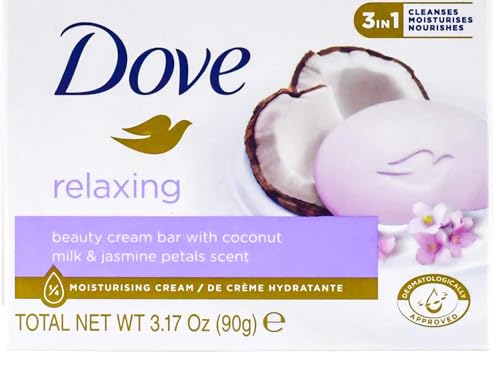 Dove, Beauty Bar Soap Variety Pack of 14, Go Fresh, Shea Butter, Coconut Milk, White, Pampering, Restoring, Exfoliating - 90g (7 Scents, 2 of Each)