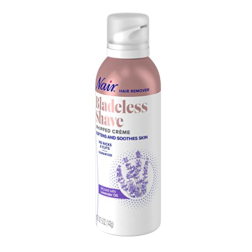 Nair Hair Remover Bladeless Shave Whipped Crème, Painless Hair Removal, 5 Oz Can