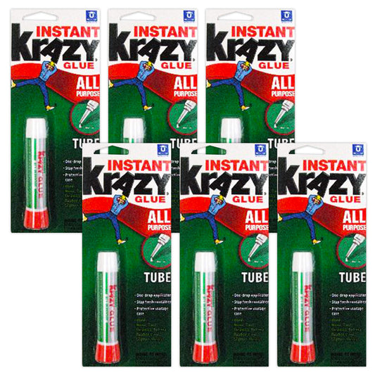 Krazy Glue All Purpose, Precision-Tip Applicator, 0.07oz (6 Pack) - Clear Gel Adhesive for Arts, Crafts, Repairs & Restorations