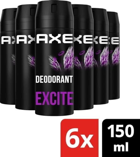 AXE Body Spray Deodorant Excite 150 ml (Pack of 6)
