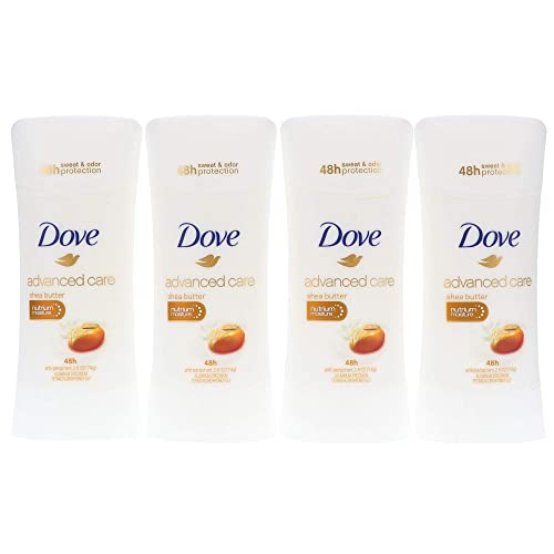 Dove Advanced Care Antiperspirant, Shea Butter, 2.6 Ounce (Pack of 4)