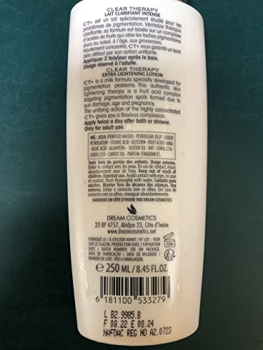 CT+ Clear Therapy Extra Lightening Lotion with Carrot Oil 250ml