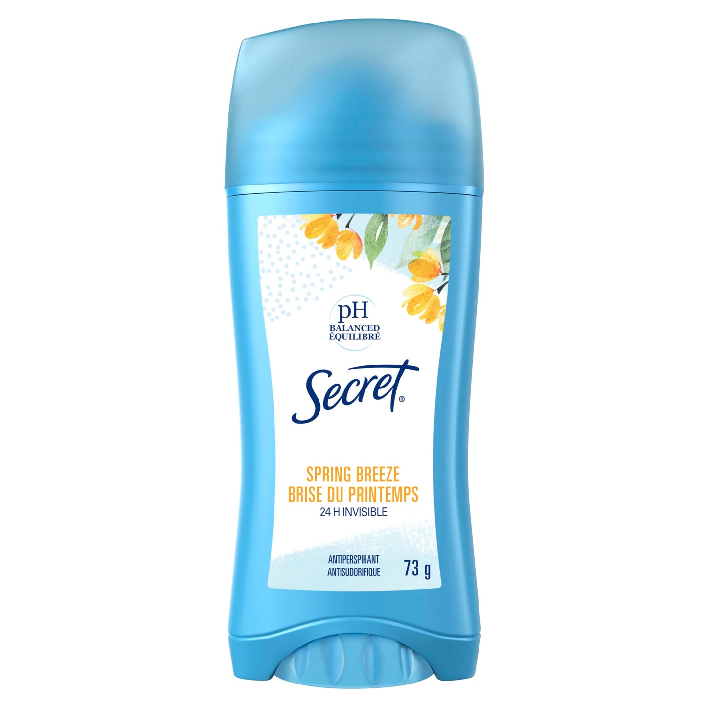 Secret Antiperspirant and Deodorant for Women, 24hr Sweat & Odor Protection, PH Balanced Protection, Gentle on Skin, Invisible Solid, Spring Breeze Scent, 2.6 oz (Pack of 12)
