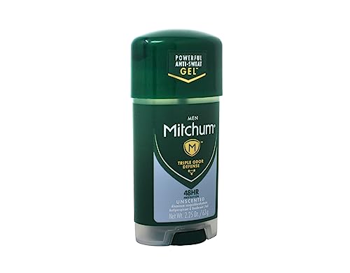 Mitchum Deodorant Mens Gel Unscented 2.25oz (2 Pack)