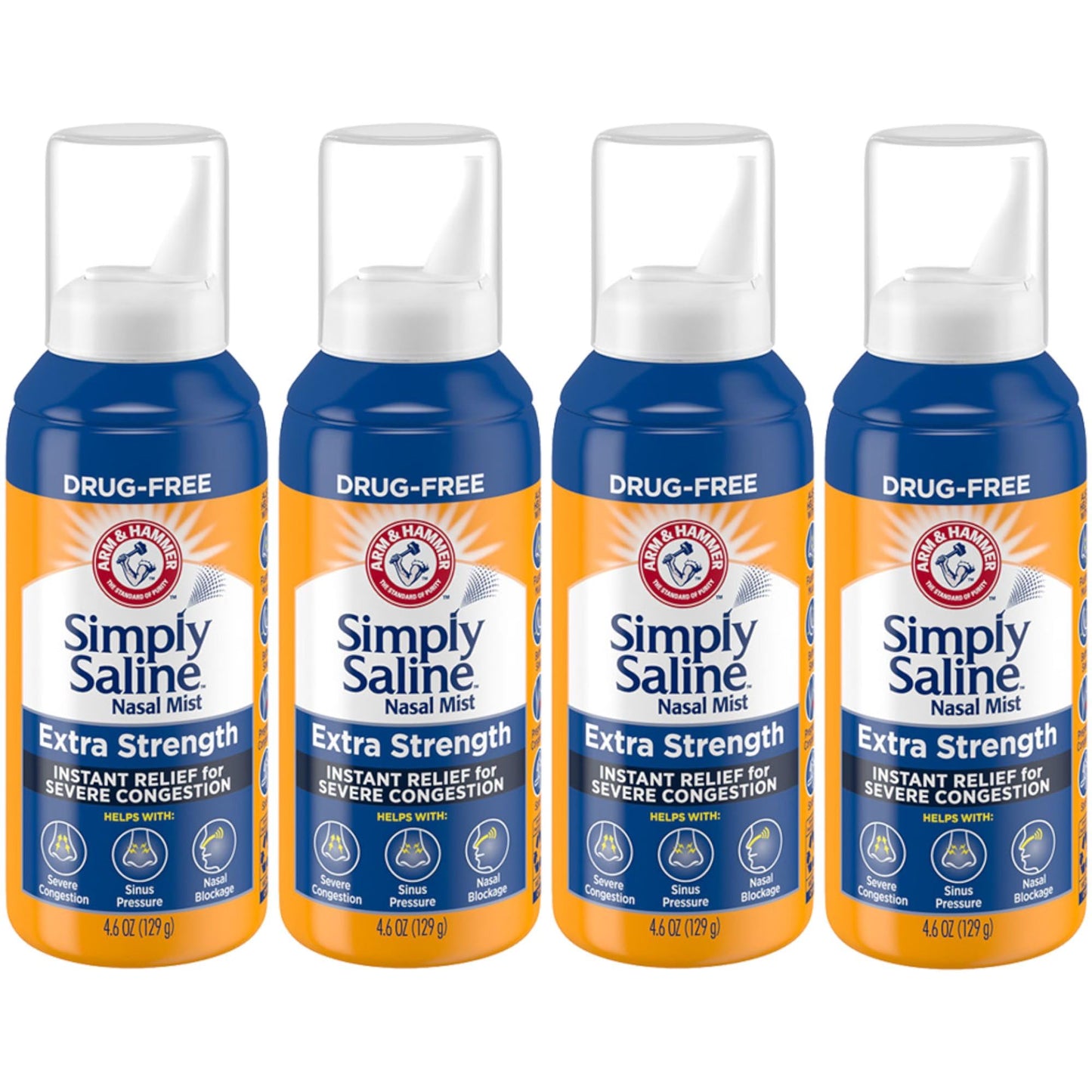 Simply Saline Nasal Mist Extra Strength Severe Congestion 4.6 oz (Pack of 4)
