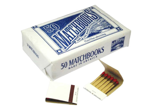 MegaDeal 50 Plain White Matches Matchbooks for Wedding Birthday Wholesale Made in America