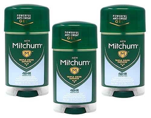 Mitchum Antiperspirant Deodorant Stick for Men Triple Odor Defense Gel 48 H Protection Oz