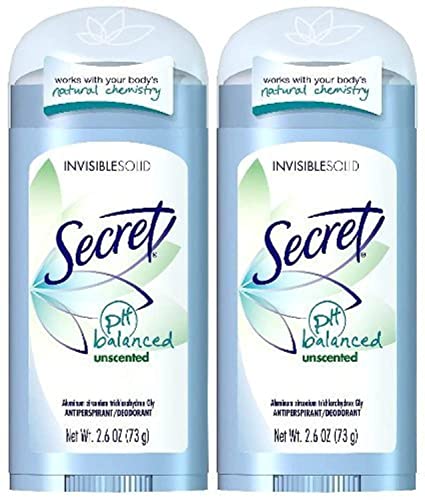 Secret Antiperspirant and Deodorant for Women pH Balanced Invisible Solid 2.6 Oz