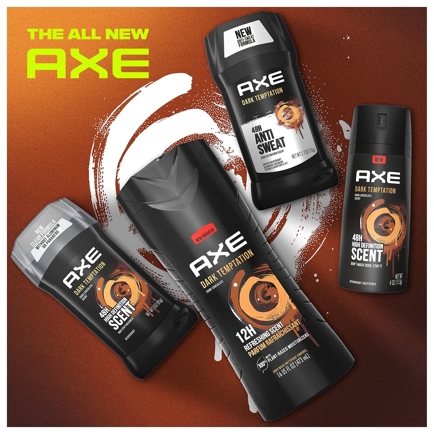 AXE Antiperspirant Deodorant Stick for Men, Dark Temptation 2.7 Ounce (Pack of 6)