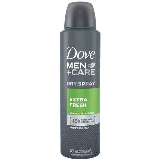 Dove Men + Care Dry Spray Antiperspirant, Extra Fresh 3.8 oz (Pack of 7)
