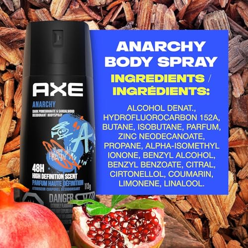 AXE Deodorant Body Spray Anarchy 150 Ml / 5.07 Oz (Pack of 6)