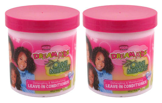 African Pride Dream Kids Olive Miracle Detangling Moisturizing Conditioner Leave-In - Contains Oil & Hair Oz