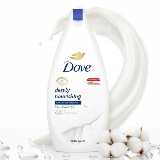Dove Deeply Nourishing Body Wash, Daily Moisturizer and Cleanser for Softer Skin, Gentle Body Care Formula, 450ml, Hydrating, Body Wash Cleansing