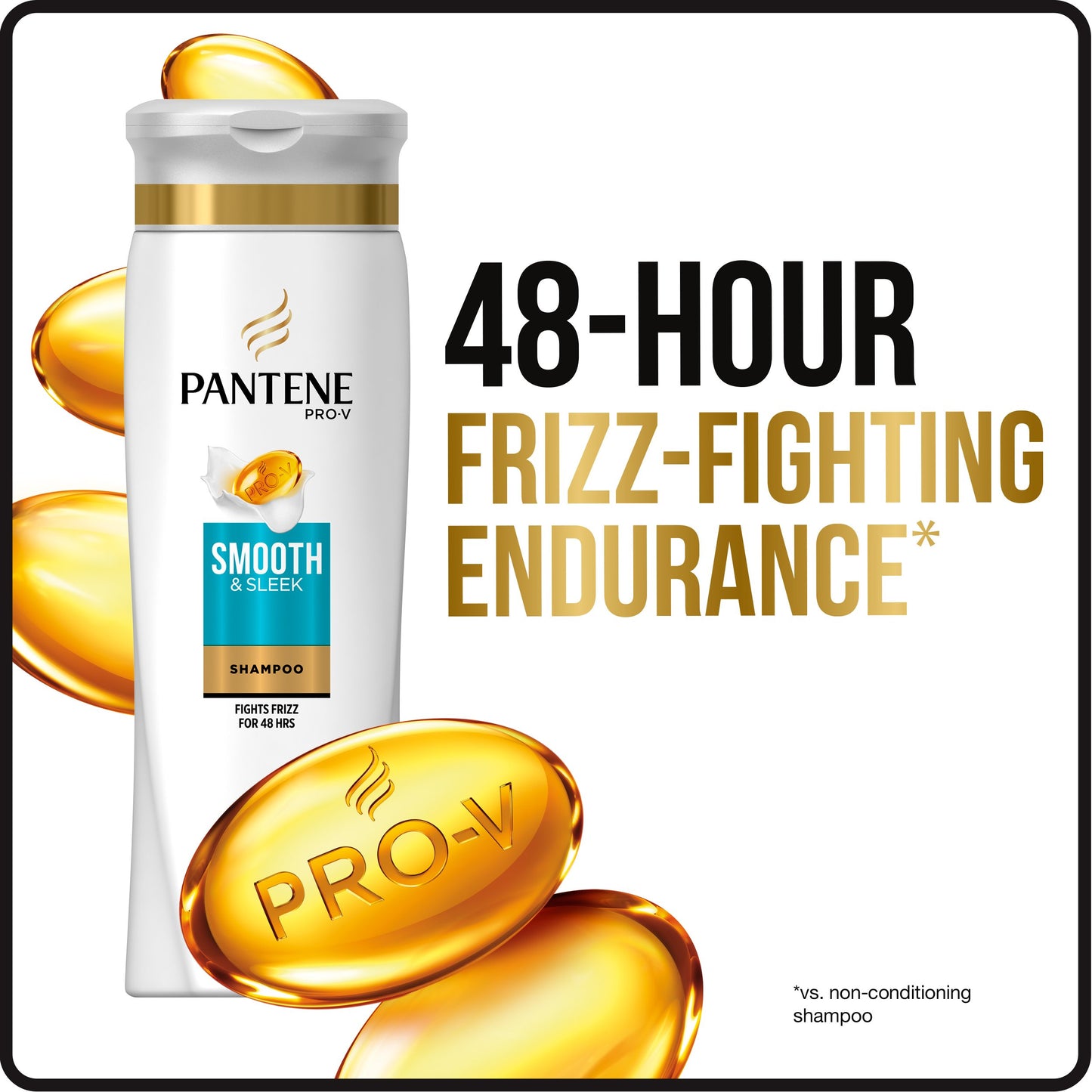 Pantene Shampoo Smooth & Sleek 12.6 Ounce (3 Pack)