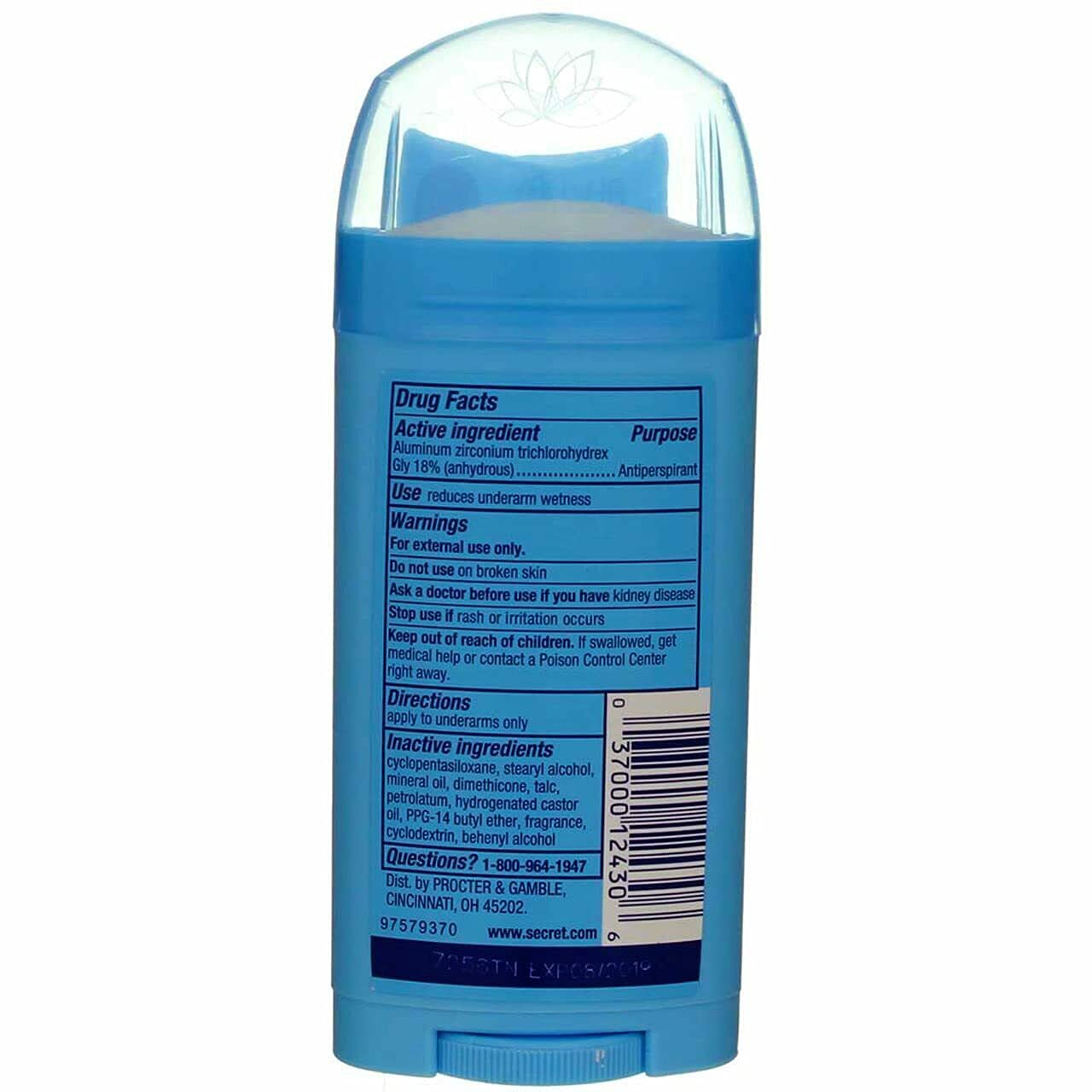 Secret Invisible Solid Tropical Orchid Antiperspirant/Deodorant, 2.6 Ounce