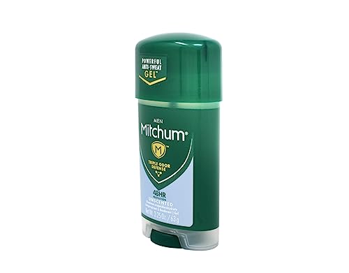 Mitchum Deodorant Mens Gel Unscented 2.25oz (2 Pack)