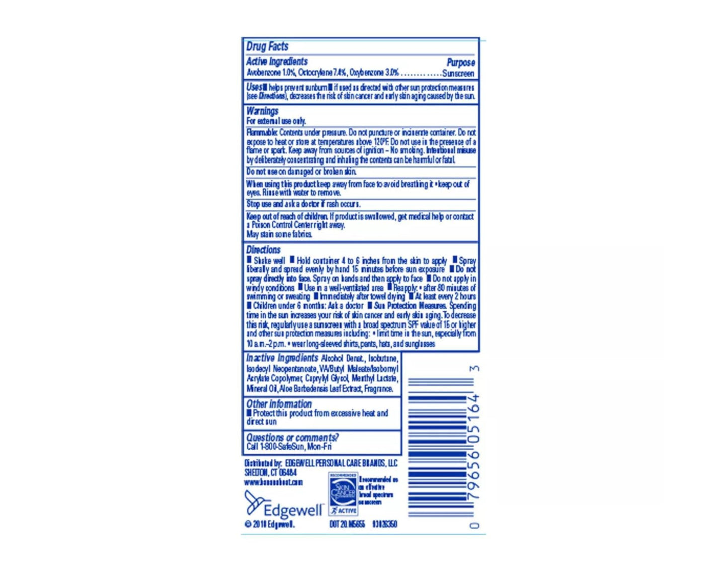 Banana Boat Continuous Spf#30 Sport 1.8 Ounce Cool Zone (6 Pieces) (53ml)