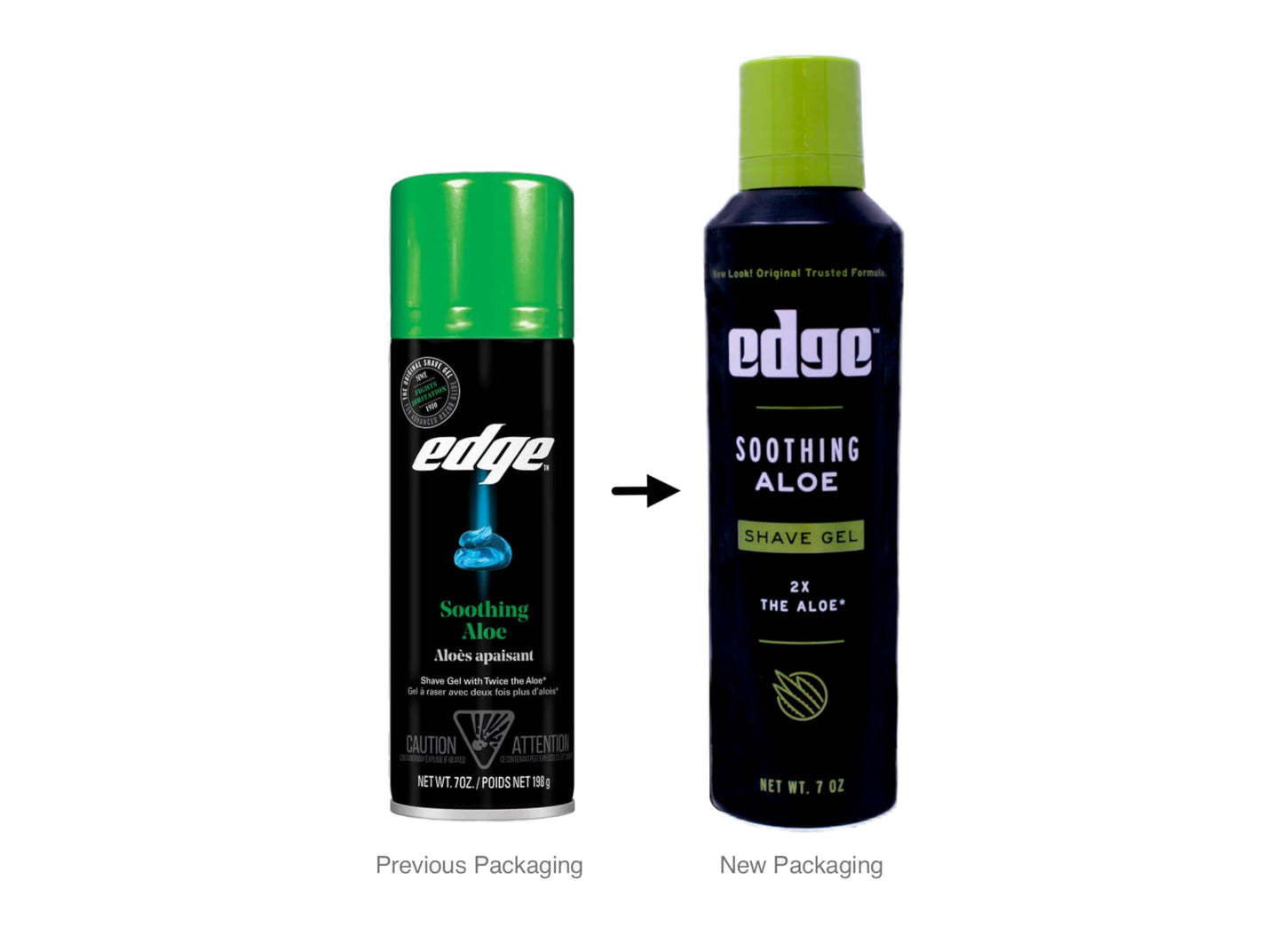 Soothing Aloe Shave Gel Men Shave Gel by Edge, 7 Ounce ( 3 Pack )