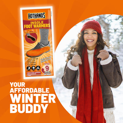 HOTHANDS Insole Warmers 5P - Adhesive - Long Lasting - Up to 9 Hours of Heat - Odourless - Air Activated