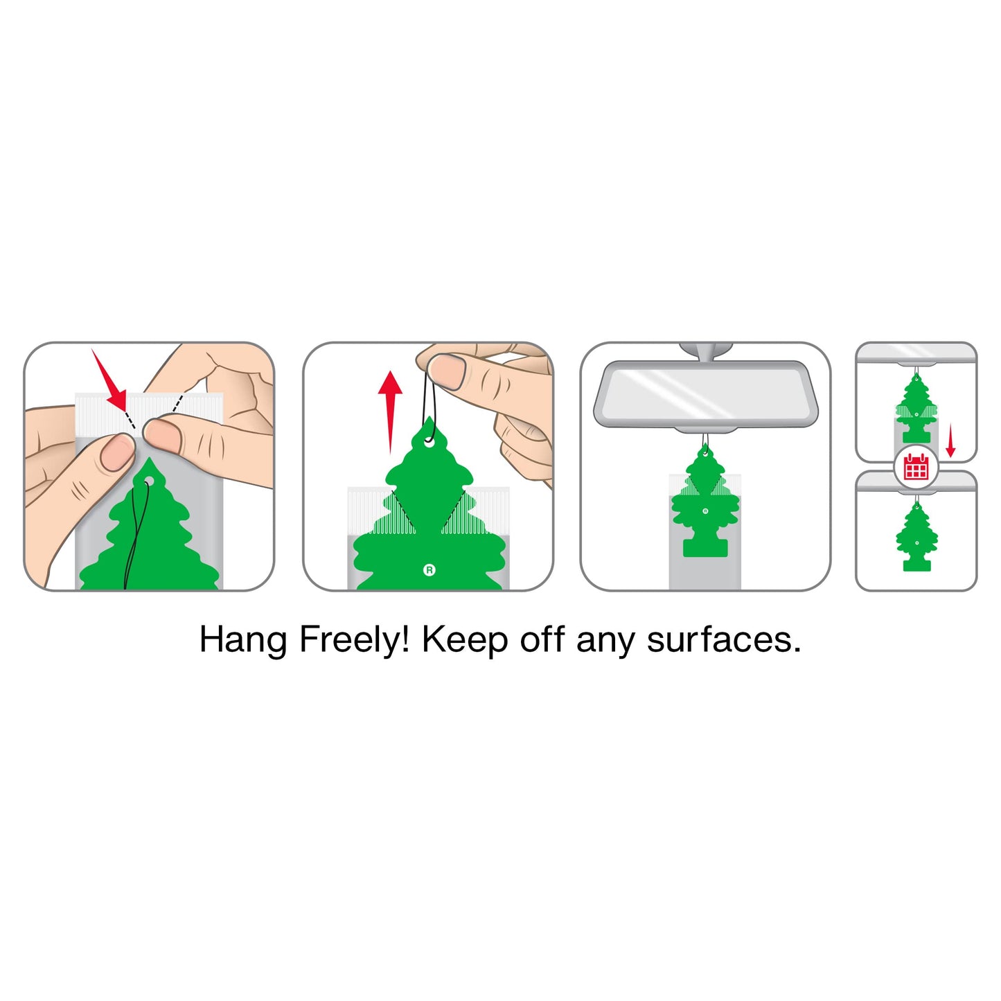 LITTLE Air Fresheners Car Air Freshener. Hanging Tree Provides Long Lasting Scent for Auto or Home