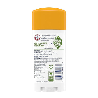 ARM & HAMMER Essentials Natural Deodorant 2.50 oz Pack of
