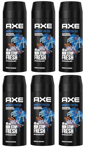 AXE Deodorant Body Spray Anarchy 150 Ml / 5.07 Oz (Pack of 6)