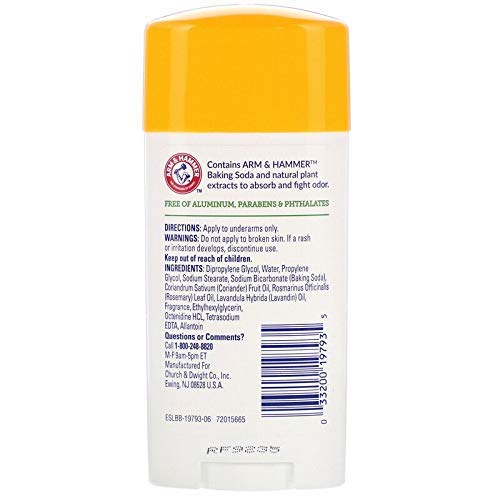 Arm & Hammer Essentials Natural Deodorant Fresh Rosemary Lavender