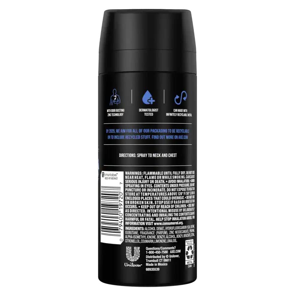 AXE body spray deodrant Mix within the available kinds