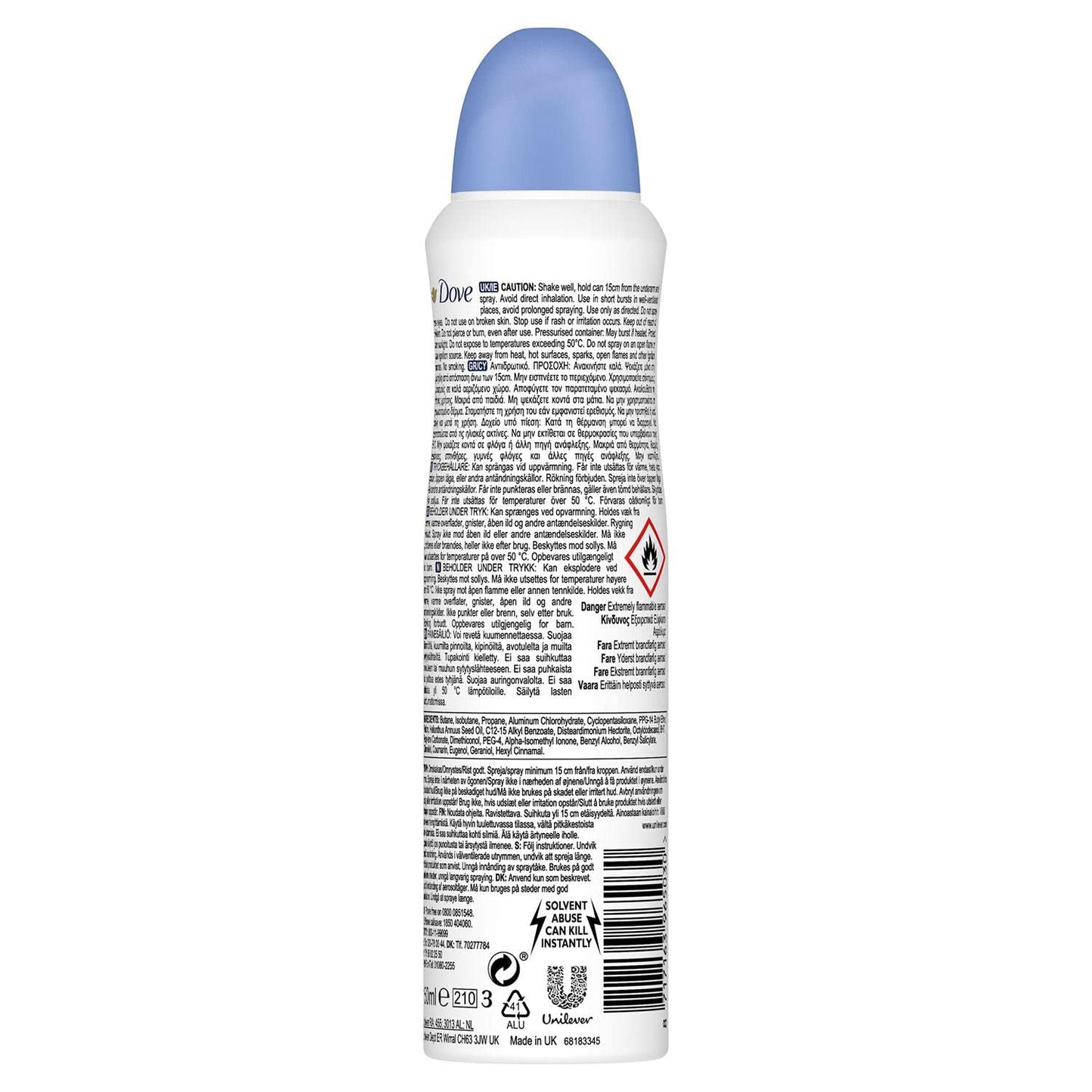 DOVE DEO SPARAY 150ML ORIGINAL