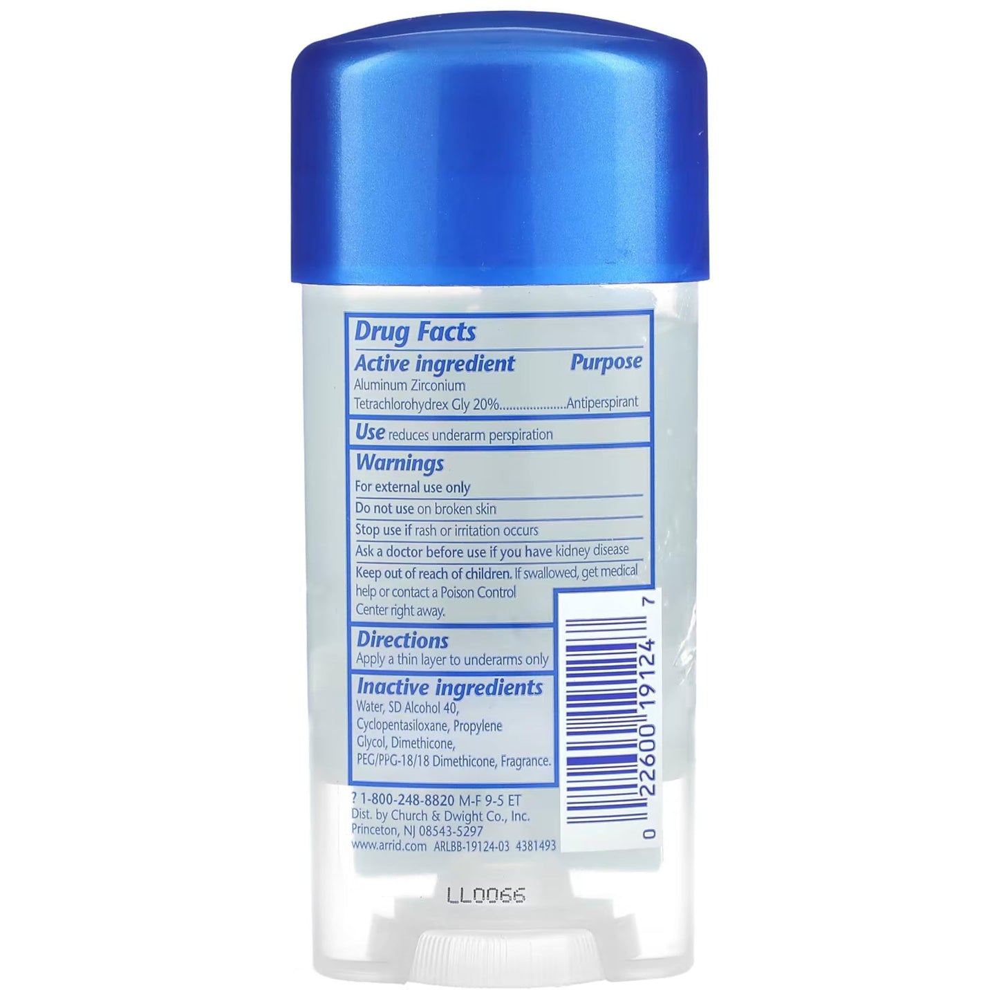 ARRID Extra Dry Anti-Perspirant Deodorant Clear Gel Cool Shower 2.60 oz (Pack of 12)