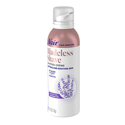 Nair Hair Remover Bladeless Shave Whipped Crème, Painless Hair Removal, 5 Oz Can