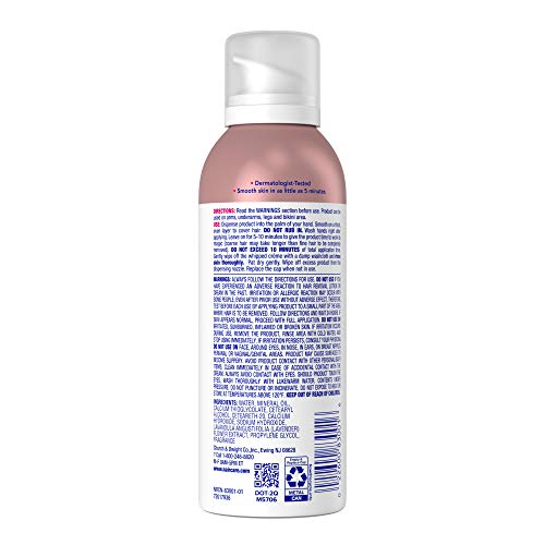 Nair Hair Remover Bladeless Shave Whipped Crème, Painless Hair Removal, 5 Oz Can