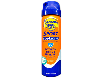 Banana Boat Continuous Spf#30 Sport 1.8 Ounce Cool Zone (6 Pieces) (53ml)