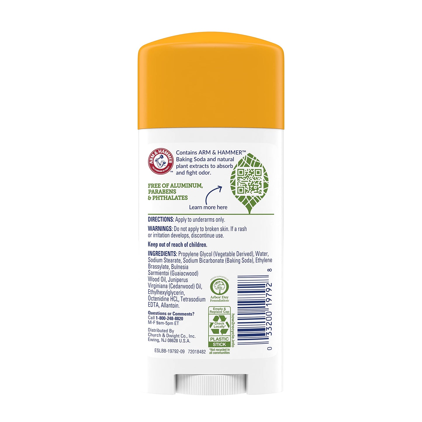 Arm & Hammer Essentials Deodorant with Natural Deodorizers, Unscented - Buy Packs and SAVE (Pack of 5)