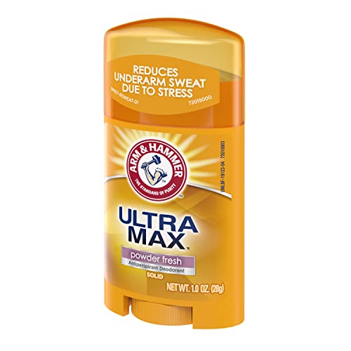 Arm & Hammer Ultra Max Powder Fresh Antiperspirant Deodorant 1.0 Oz Travel Size (Pack of 3)