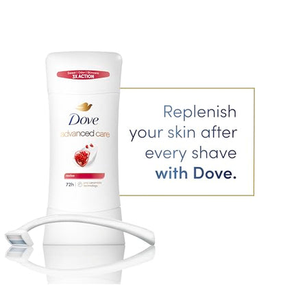 Dove Advanced Care Antiperspirant Deodorant Stick for Women Revive for 48 Hour Protection And Soft And Comfortable Underarms 2.6 oz, 2 Count