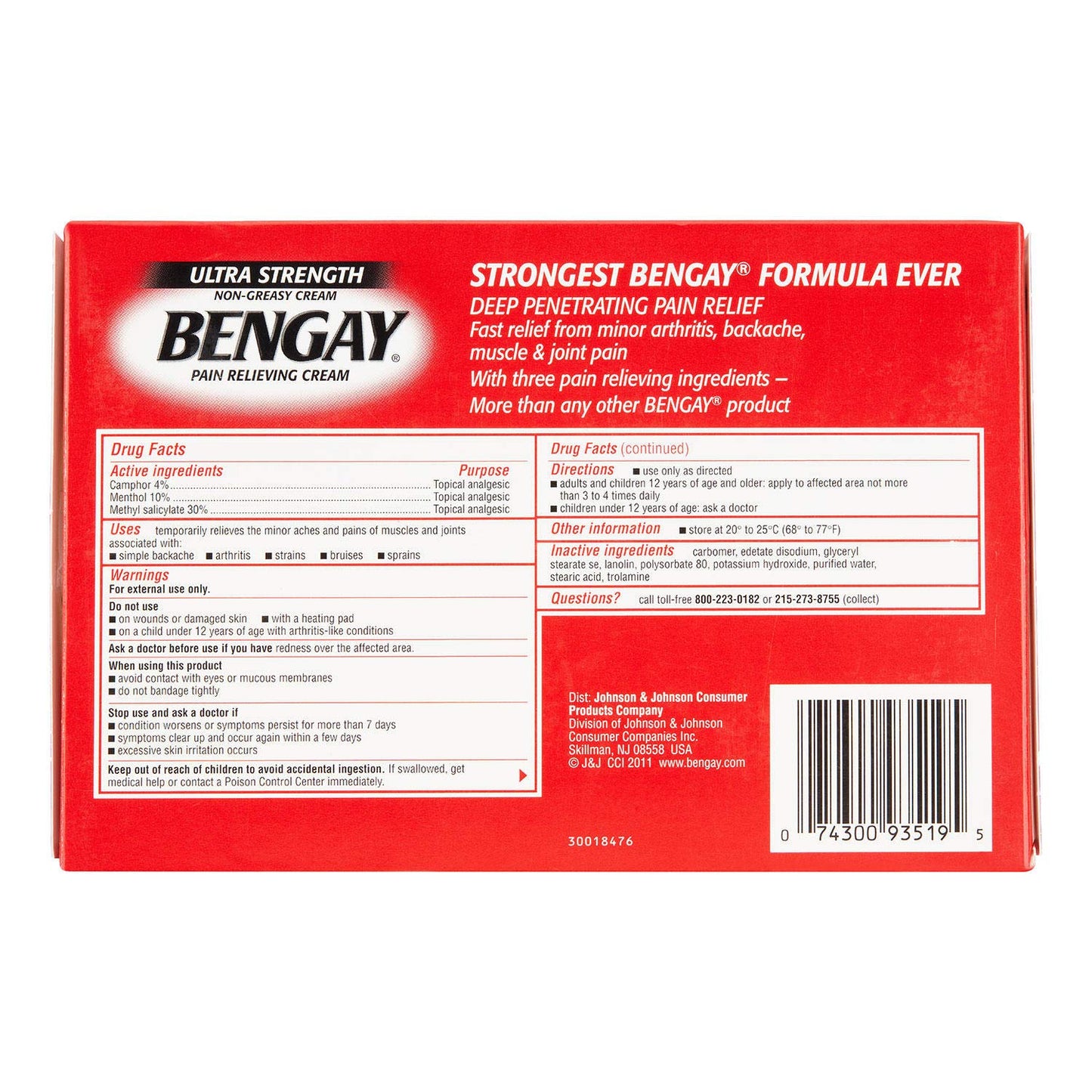 Bengay Greaseless Pain Relieving Cream