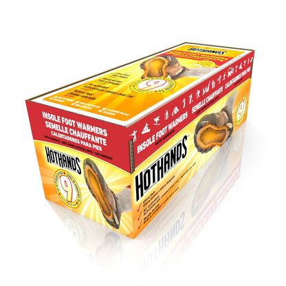 HotHands Insole Foot Warmers - Long Lasting Safe Natural Odorless Air Activated Warmers - Up to 9 Hours of Heat - 16 Pair, Black