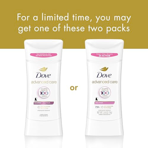Dove Advanced Care Antiperspirant Deodorant Stick for Women 48 Hour Protection And Soft And Comfortable Underarms 2.6 2