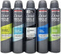 Dove Men + Care Antiperspirant Spray Variety Set, Sport, Clean Comfort, Invisible Dry, Cool Fresh and Extra Fresh Scents, 8.45 Ounce, 5 Count