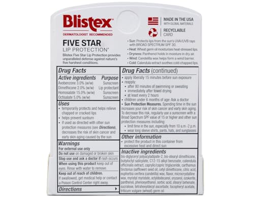 Blistex 5 Star Lip Protct Size .15oz, 3 pack