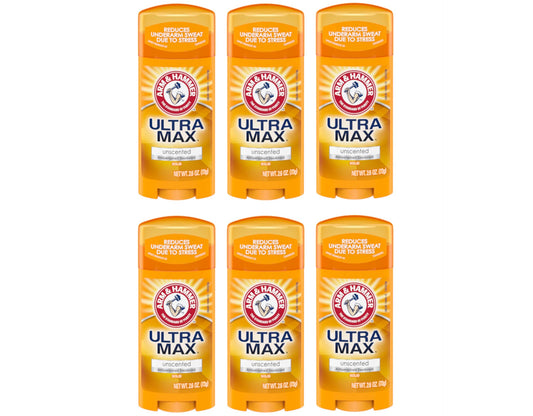 ARM & HAMMER ULTRAMAX Anti-Perspirant Deodorant Invisible Solid Unscented 2.60 oz (6-Pack)