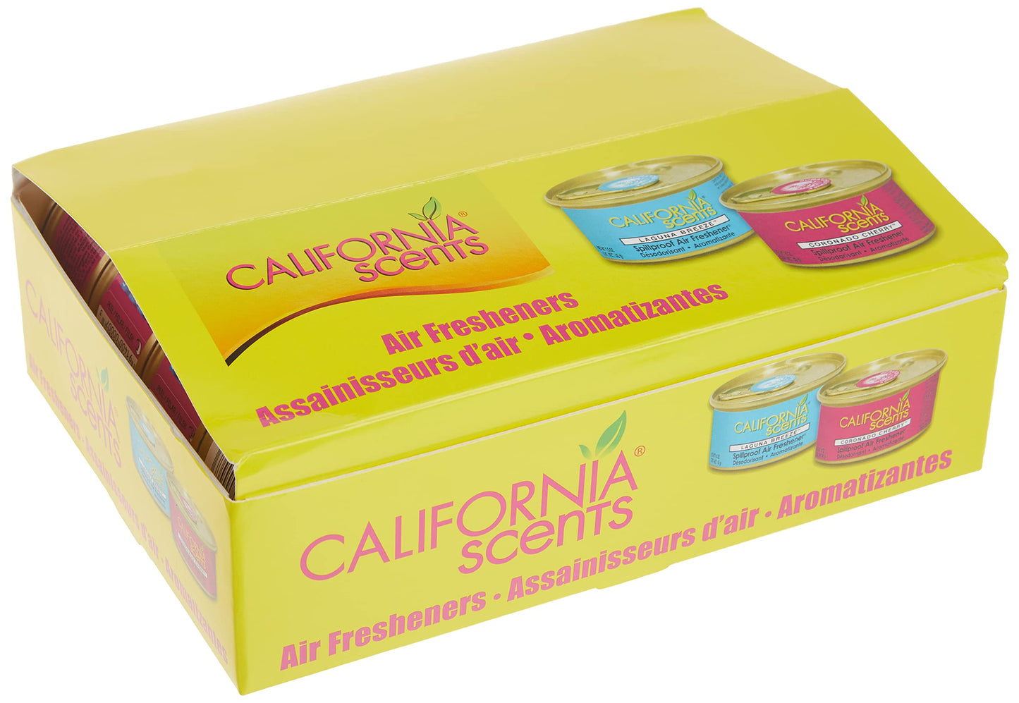 California Scents Spillproof Organic Air Fresheners, 1.5 Ounce Cannister (Pack of 4)