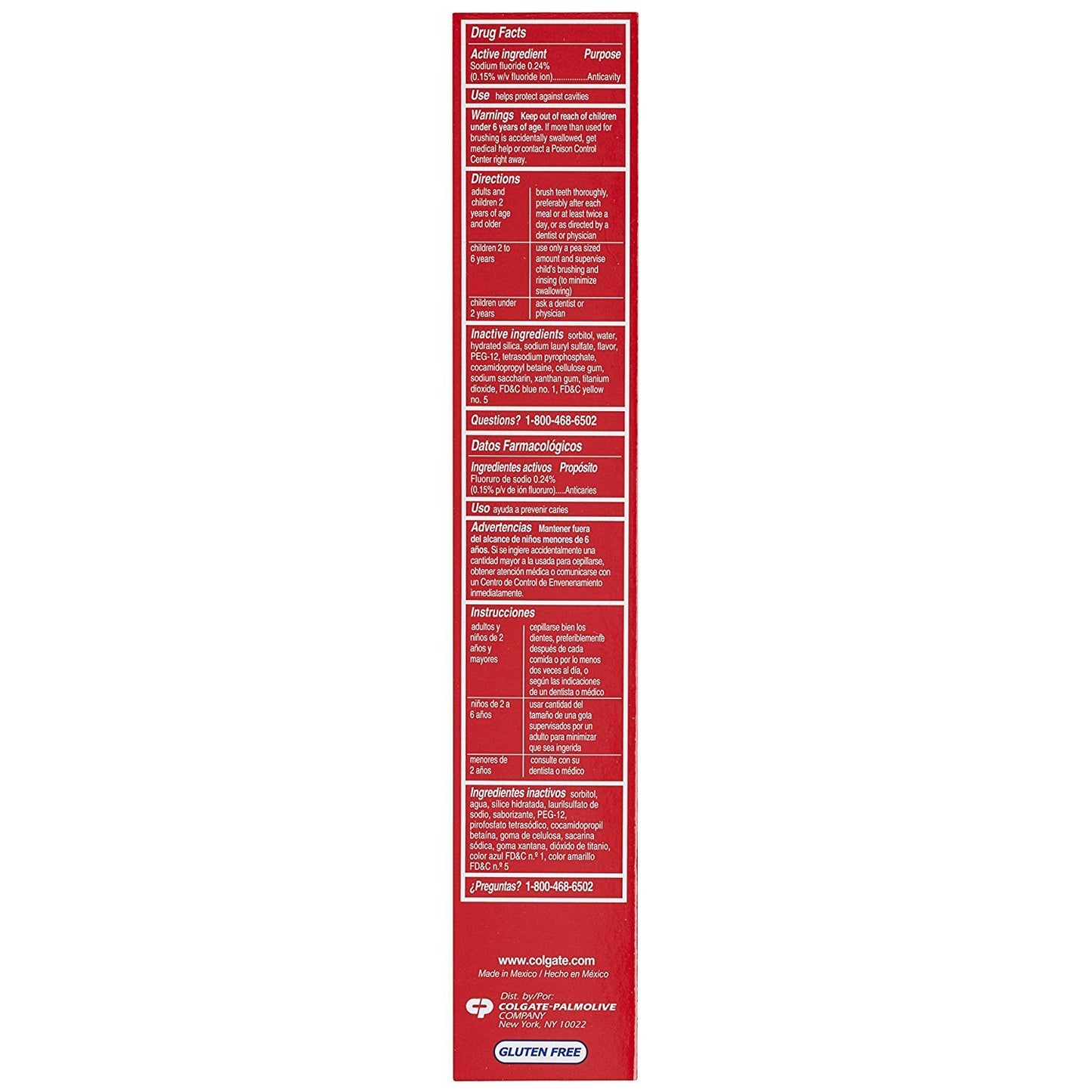 Colgate Triple Action Toothpaste, Mint - 8 ounce (Pack of 6)