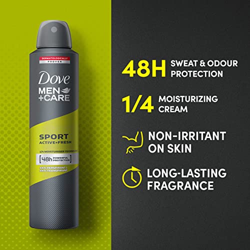 Dove Men Care Anti-Perpirant Deodorant Spray Sport Active Fresh 250Ml - 2 count