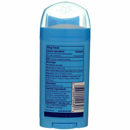 Secret Invisible Solid Tropical Orchid Antiperspirant/Deodorant, 2.6 Ounce
