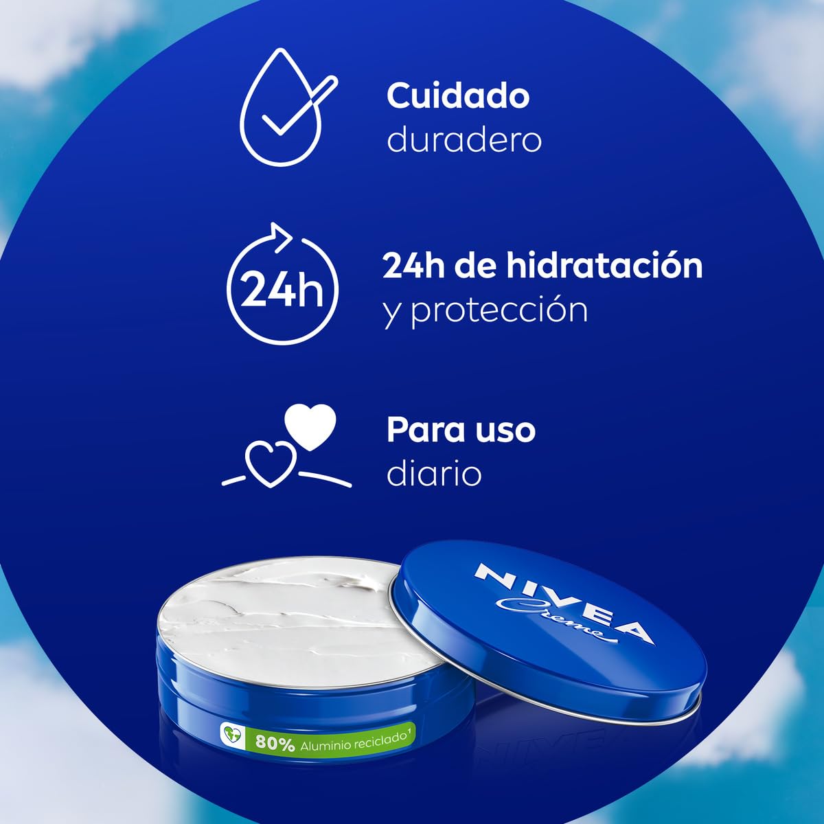 Nivea 150ml Cream: Glycerin-Panthenol Moisturizer for All Skin Types & Tones, Softening Whole Body Lotion