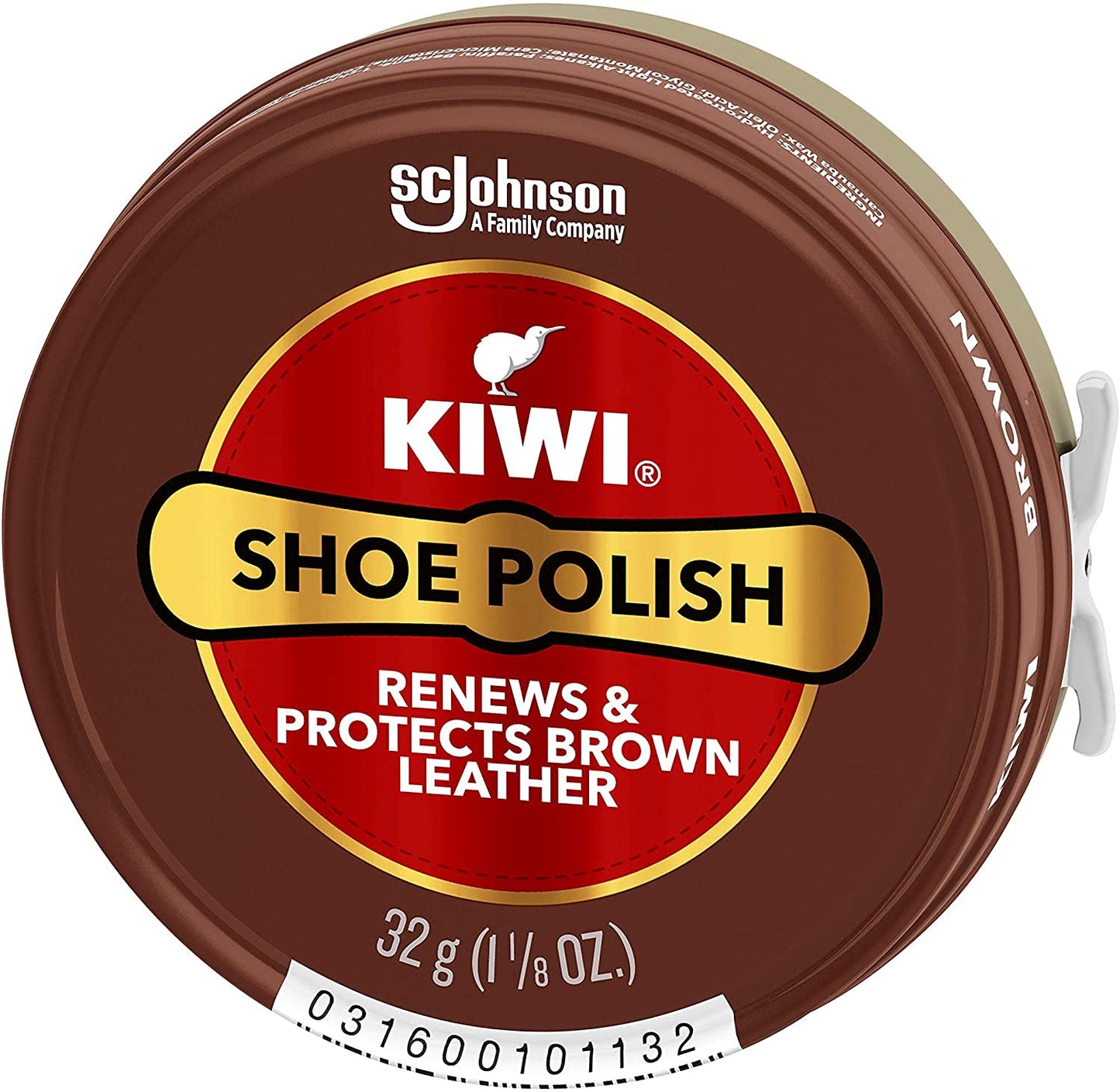 Kiwi 10113 1-1/8 Oz Brown Shoe Polish